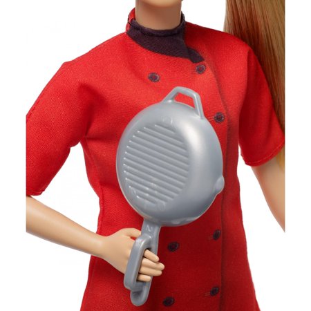 Barbie Careers Chef Doll, Petite with Blonde Hair & Frying Pan
