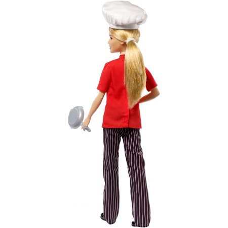 Barbie Careers Chef Doll, Petite with Blonde Hair & Frying Pan