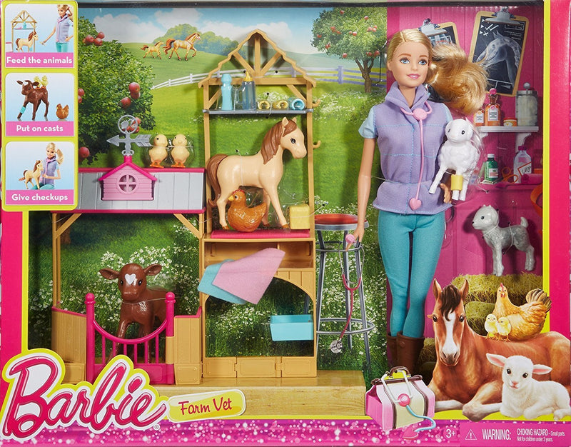 Barbie Careers Farm Vet Doll & Playset