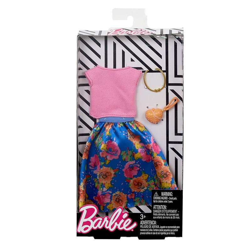Barbie Complete Looks Floral Skirt & Pink Top Fashion Pack