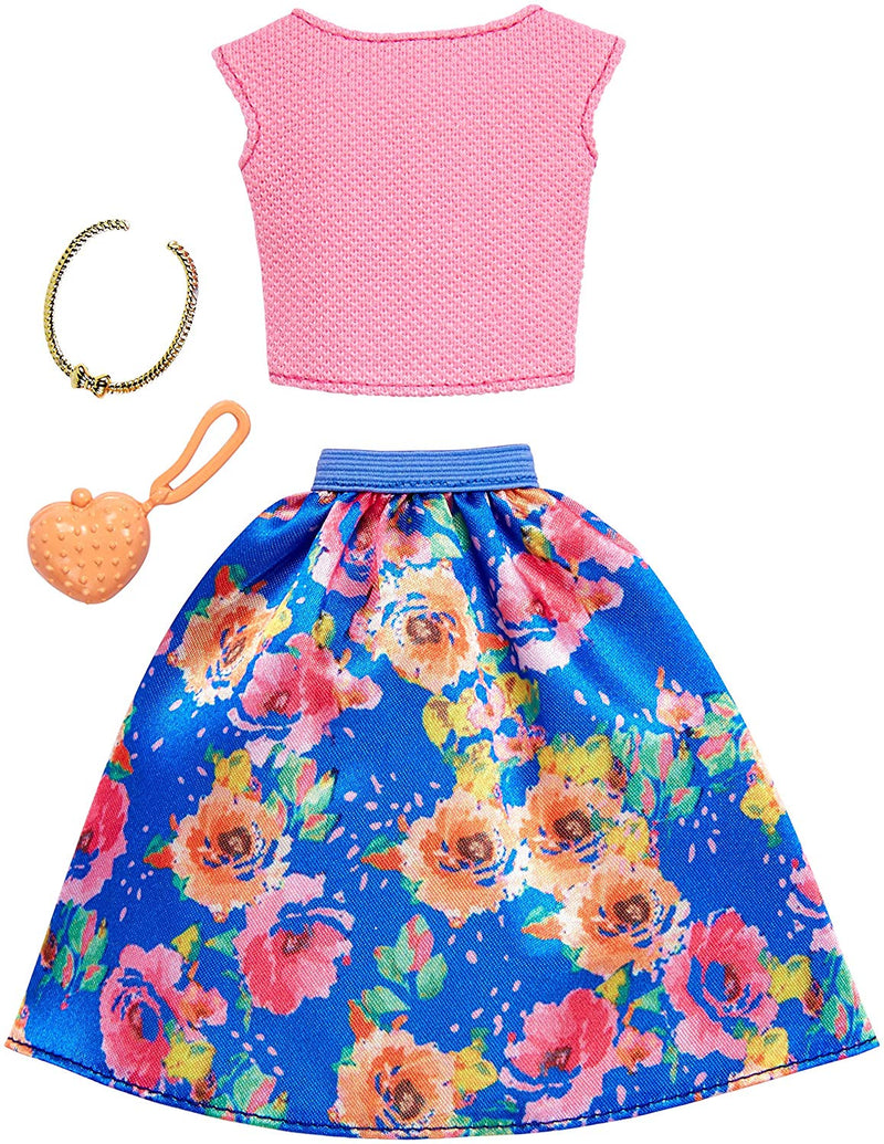 Barbie Complete Looks Floral Skirt & Pink Top Fashion Pack