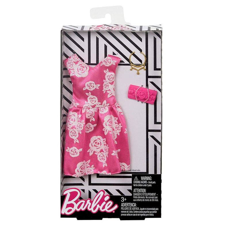 pink and white dress barbie Barbie Doll Pink Gingham Dress Off-Shoulder Puffy Sleeve Outfit Huonghandmadedoll