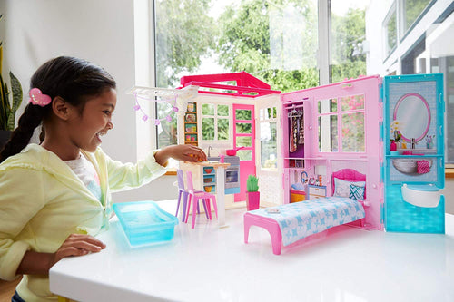 Barbie Doll House Playset, Multicolor