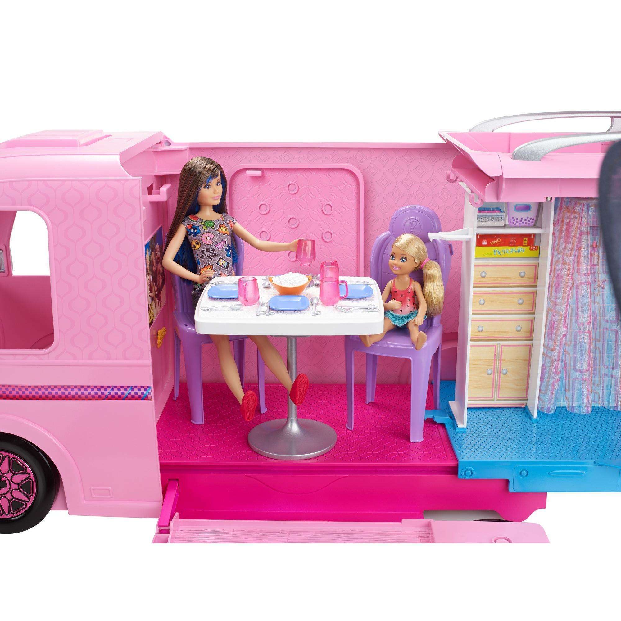 Barbie dreamcamper adventure camping shop playset for ages 3y+