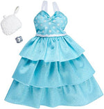 Barbie Fashions Complete Look Mint Polka Dot Ruffle Gown Set