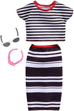 Barbie Fashions Complete Look Striped Top & Skirt Set