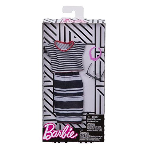 Barbie Fashions Complete Look Striped Top & Skirt Set