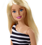 Barbie Glitz Doll, Black & White Stripe Ruffle Dress