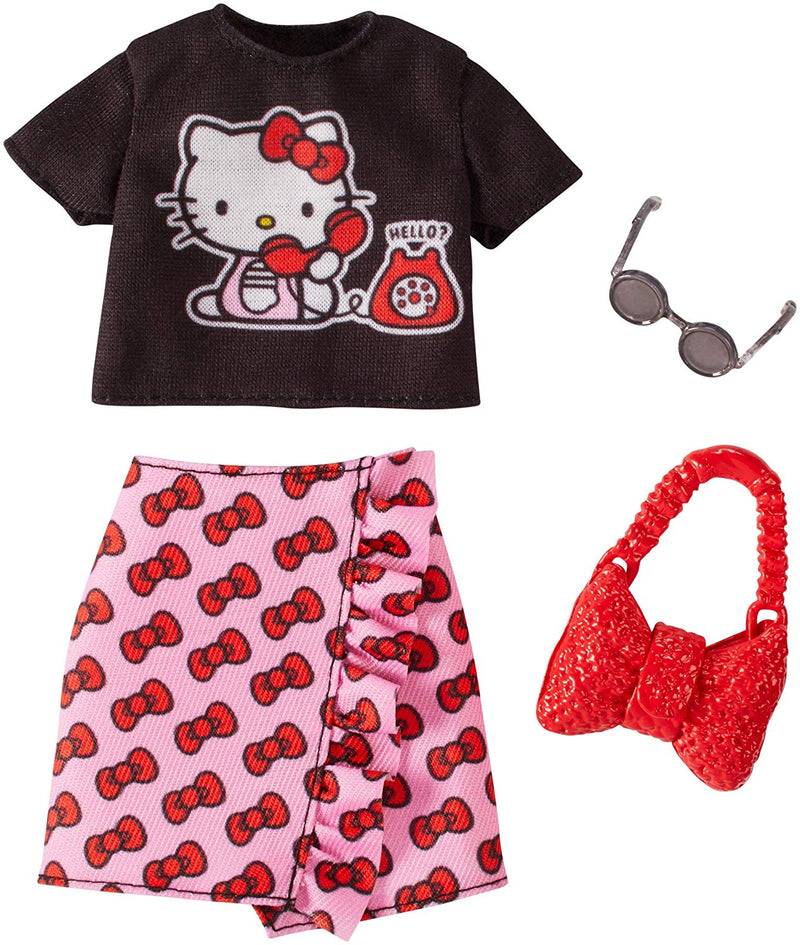Barbie Hello Kitty Black Top and Pink Skirt Fashion Pack
