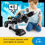 Imaginext DC Super Friends Batman Toy, 2-in-1 Robot & Playset with Lights Sounds plus Batman Figure