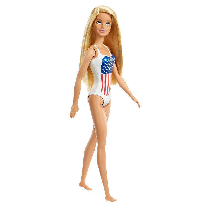 Barbie American Flag Beach Doll