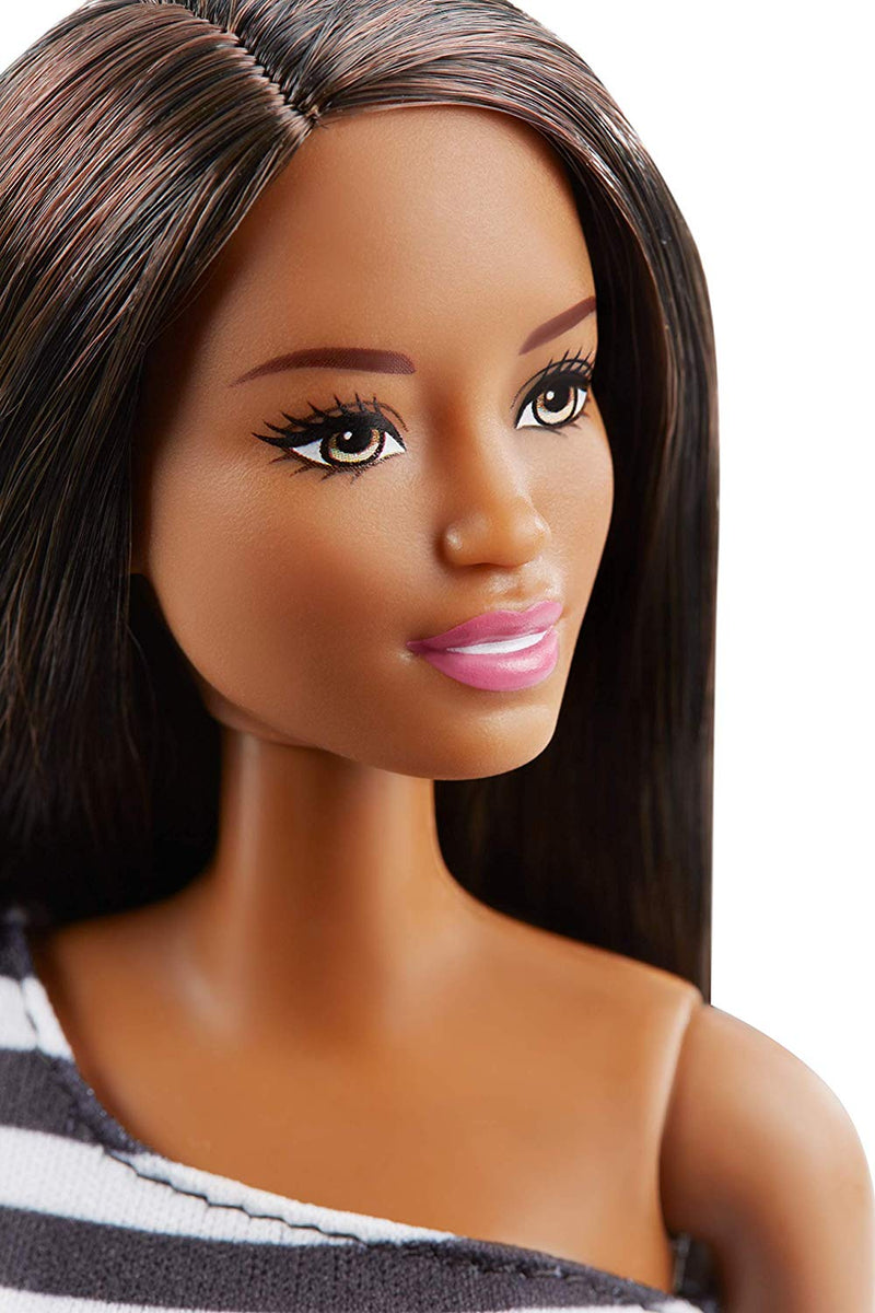 Barbie 60th Anniversary Doll Black & White Dress Black Hair