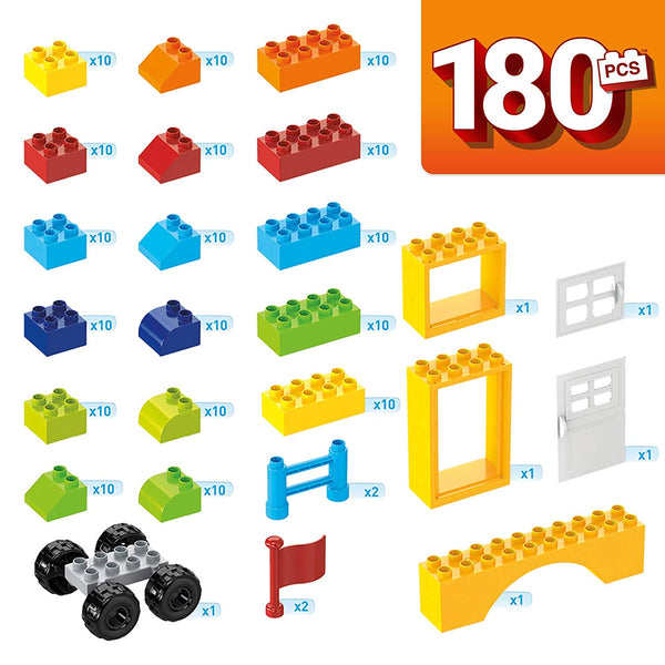 Mega Bloks Open-Ended Play Brick Box for Junior Builders – Square Imports