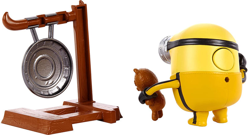 Minions The Rise of Gru Bob Button Activated Action Figure with Gong and Teddy Bear Accessories