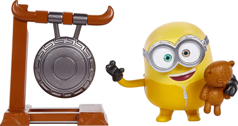 Minions The Rise of Gru Bob Button Activated Action Figure with Gong and Teddy Bear Accessories