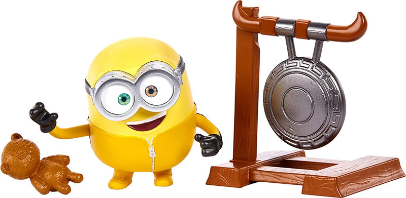 Minions The Rise of Gru Bob Button Activated Action Figure with Gong and Teddy Bear Accessories