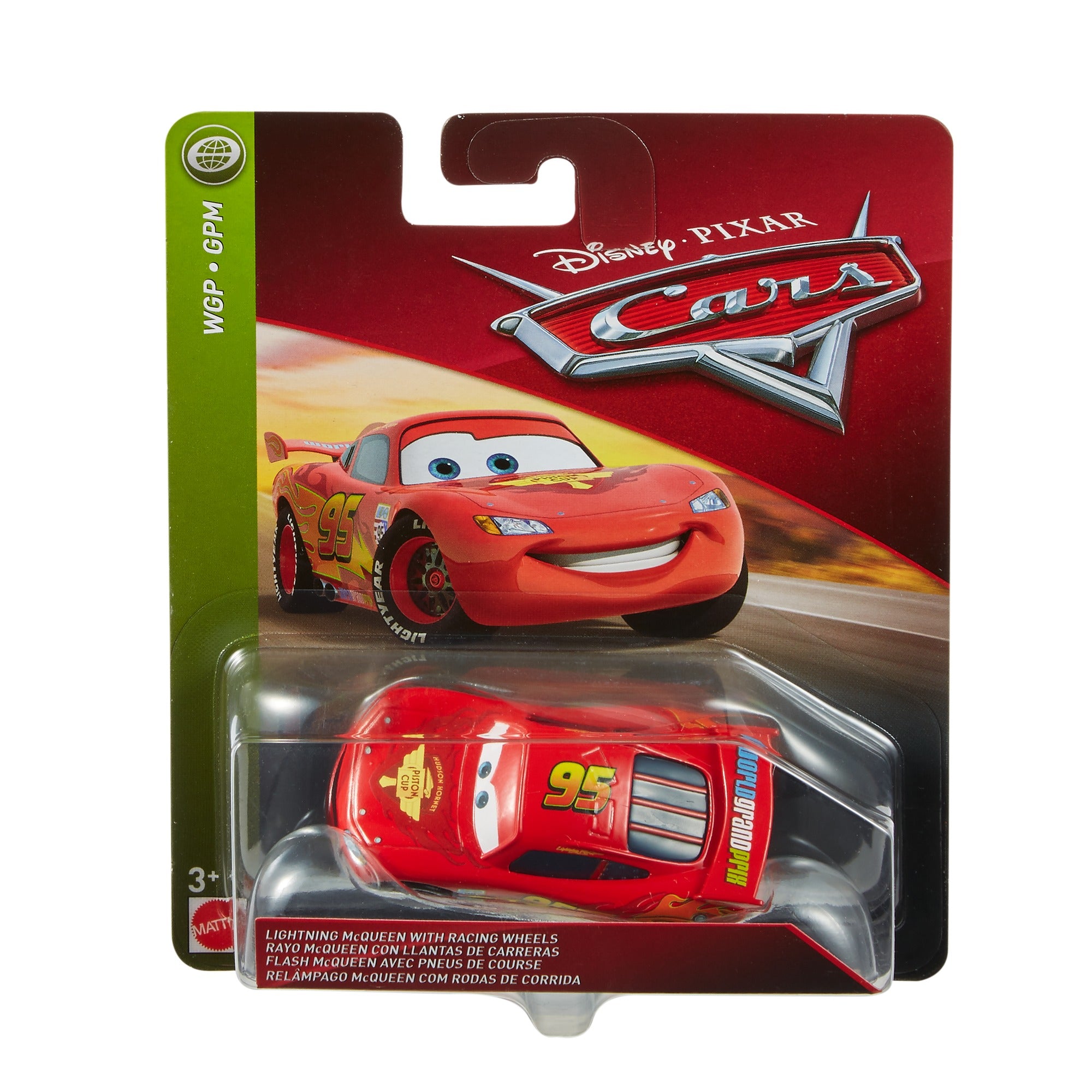 Disney Pixar Cars Lightning McQueen with Racing Wheels – Square