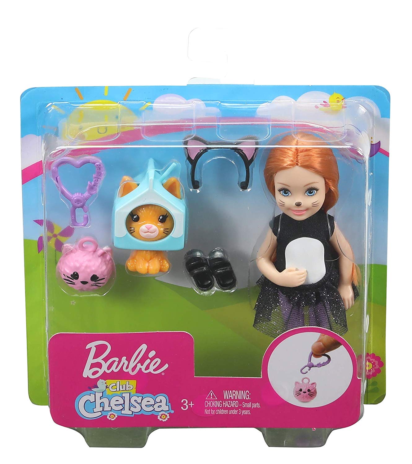 Barbie Chelsea And Friends Doll - Cat Fun Pet-Themed Doll With Removable Outfit