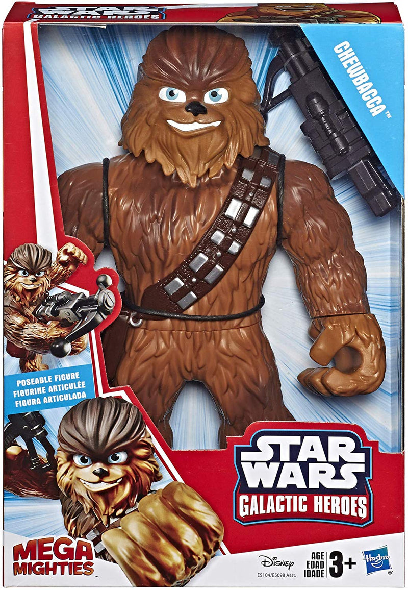 Star Wars Galactic Heroes Mega Mighties Chewbacca 10 Inch Action Figure with Bowcaster Accessory