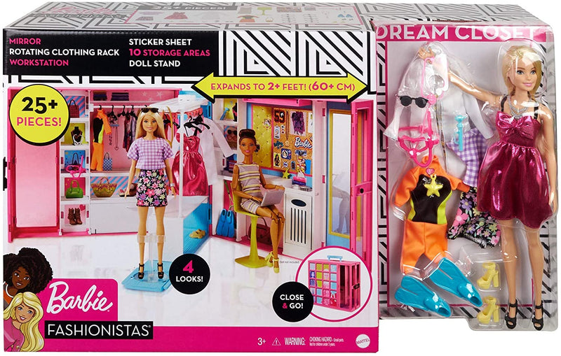 Barbie Fashionistas Dream Closet with Blonde Barbie Doll