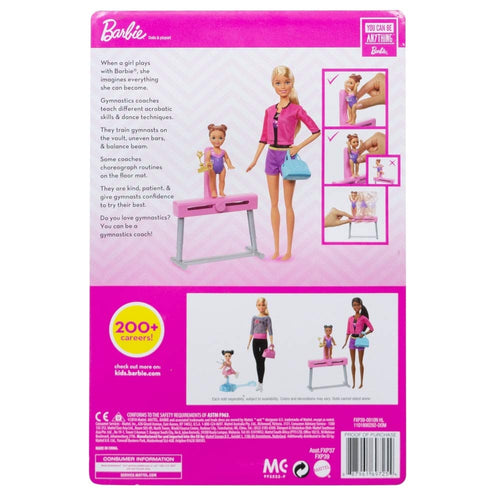 Barbie Gymnastics Coach Doll & Playset