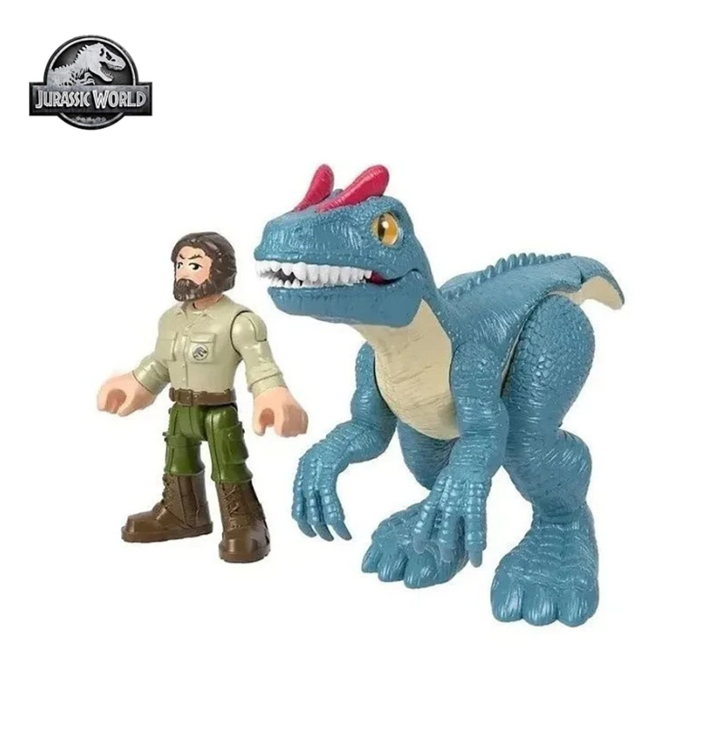 Fisher-Price Imaginext Jurassic World Allosaurus Dinosaur & Ranger Figure 2-Pack