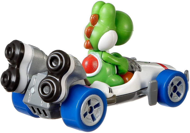 Hot Wheels Mario Kart DieCast Yoshi with B-Dasher Vehicle