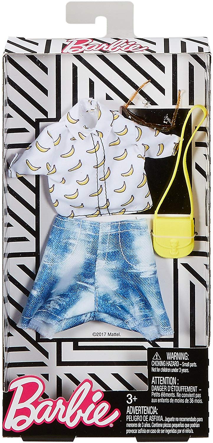Barbie Complete Looks Banana Print Top & Denim Shorts Fashion Pack