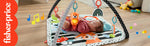Fisher-Price 3 in 1 Music, Glow & Grow Gym, Infant Activity Play Mat for Tummy Time, Take Along