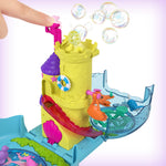 Polly Pocket Bubble Aquarium with Underwater Theme, 2 Bubble-Making Features, Pool, Micro Polly & Mermaid Doll, Bubble Solution & 18 Accessories