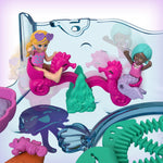 Polly Pocket Bubble Aquarium with Underwater Theme, 2 Bubble-Making Features, Pool, Micro Polly & Mermaid Doll, Bubble Solution & 18 Accessories
