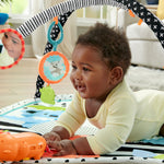 Fisher-Price 3 in 1 Music, Glow & Grow Gym, Infant Activity Play Mat for Tummy Time, Take Along