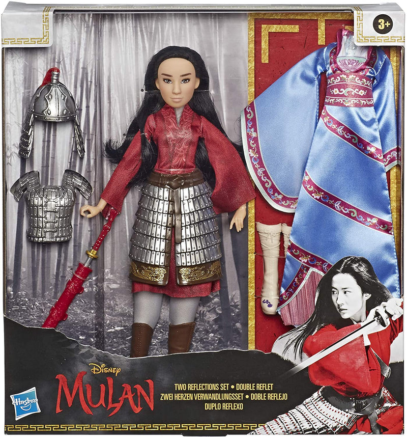 Disney Mulan Two Reflections Set, Fashion Doll with 2 Outfits and Accessories