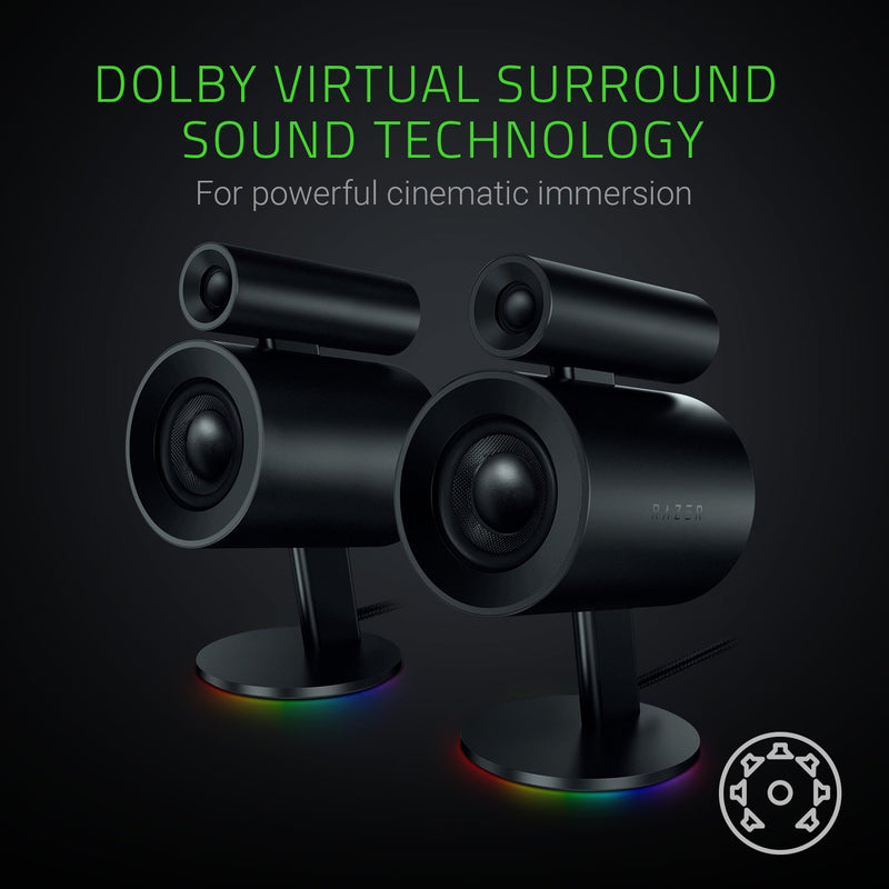 Razer Nommo Pro Gaming Speaker System Premium Audio Dolby Sound