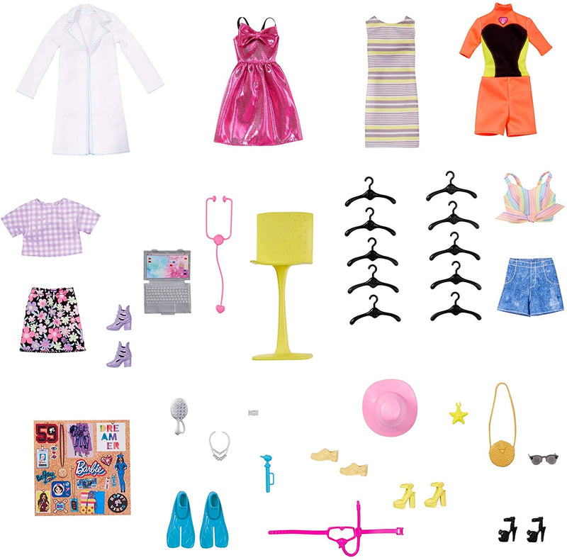 Barbie Dream Closet with 30+ Pieces Toy Closet Includes 5 Outfits