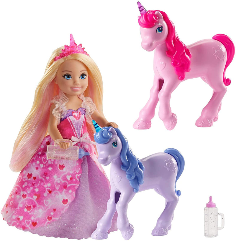 Barbie Dreamtopia Gift Set, Chelsea Princess Doll with Baby Unicorns