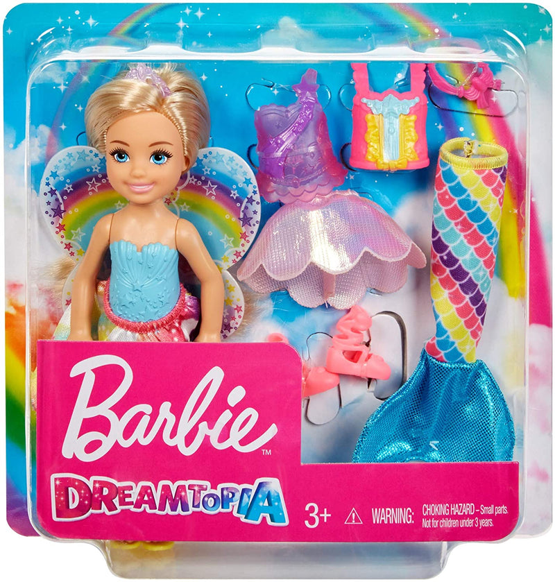 Barbie Rainbow Cove Chelsea Dress Up Doll with 3 Outfits