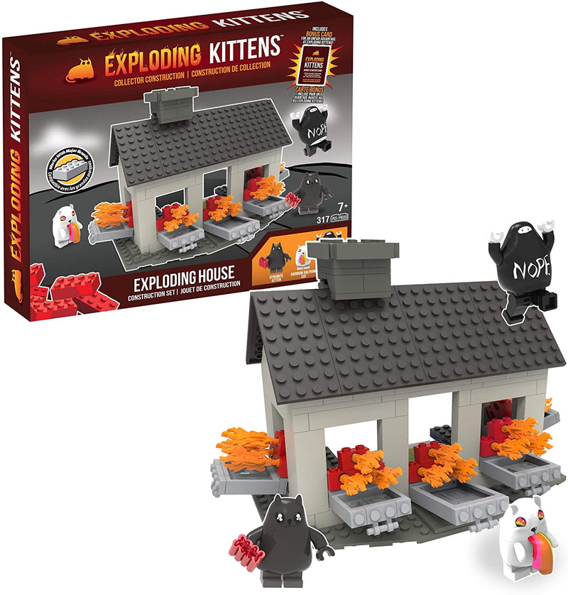 Exploding Kittens Building Set Exploding Kittens Construction House Scene Set – Square Imports