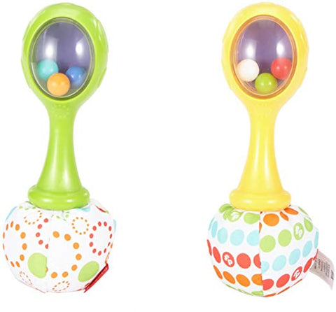 Fisher Price Rattle N Rock Maracas Green Yellow Square Imports