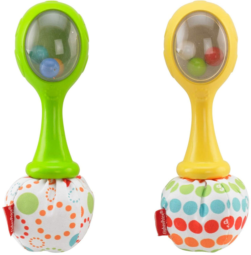 Fisher-Price Rattle N Rock Maracas, Green/Yellow – Square Imports