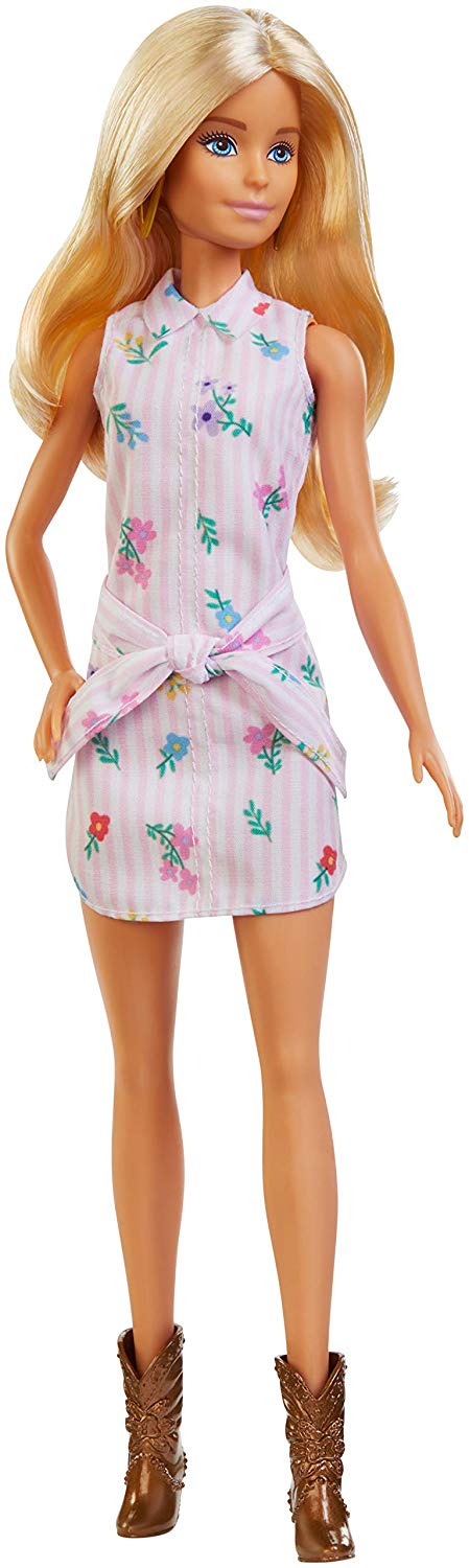 Barbie Fashionistas Doll with Long Blonde Hair Floral Outfit