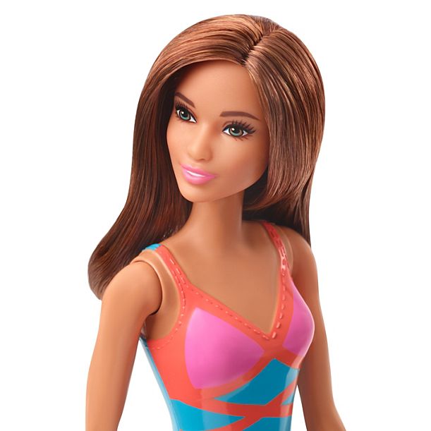 Barbie Doll Brunette Wearing Swimsuit