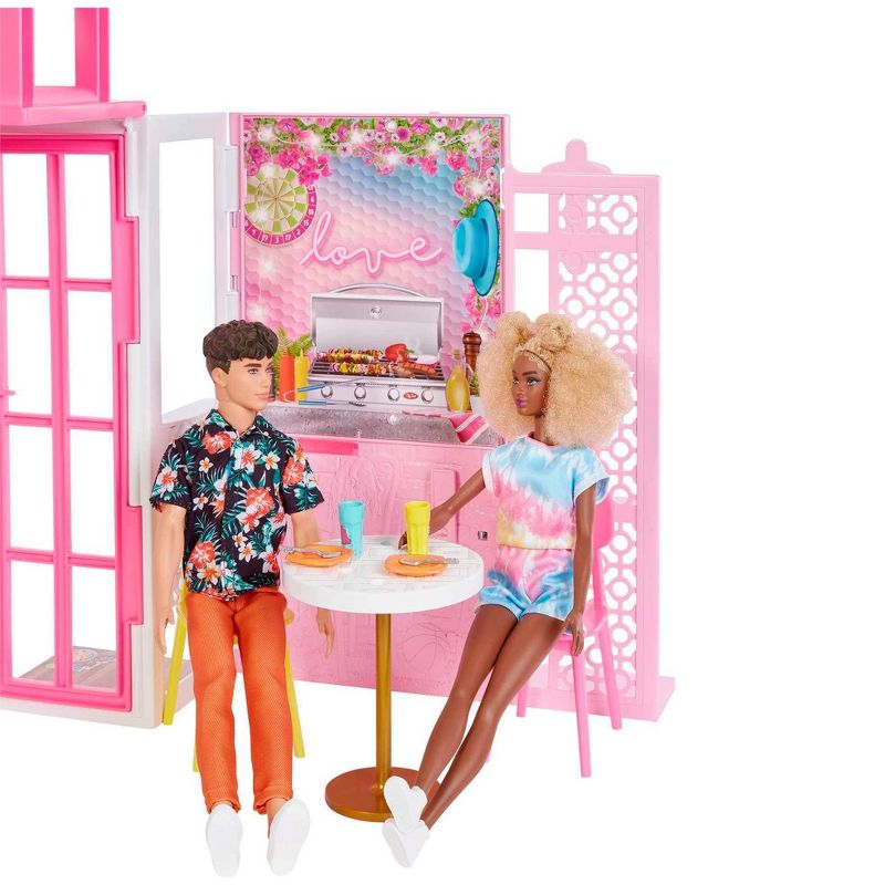 Barbie Dollhouse Playset - 2 Levels & 4 Play Areas