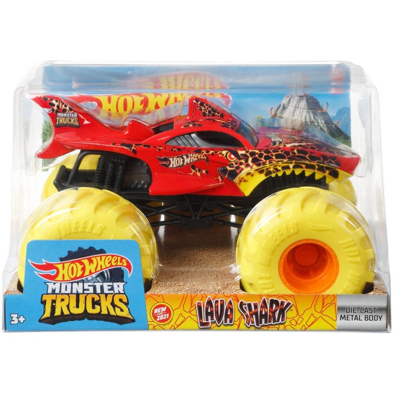 Hot Wheels Monster Trucks Shark Wreak Vehicle, 1:24 Scale