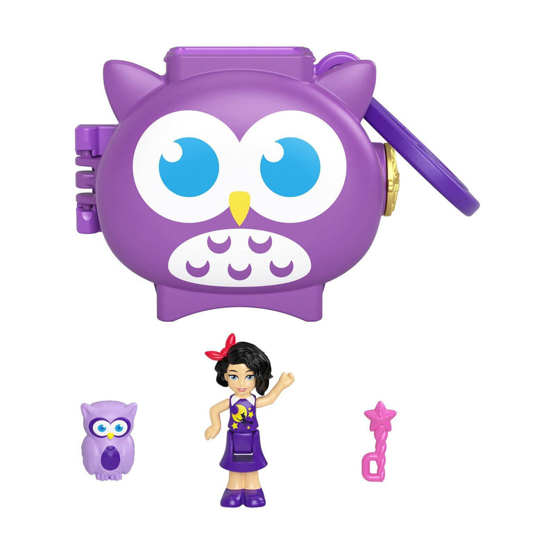 Polly Pocket Pet Connects Stackable Owl Compact Playset