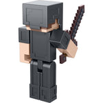 Minecraft Build-A-Portal Steve in Netherite Armor Figure