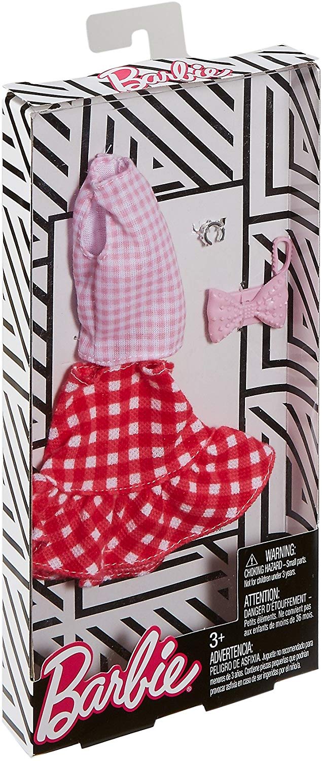 Barbie Complete Looks Gingham Skirt & Pink Top