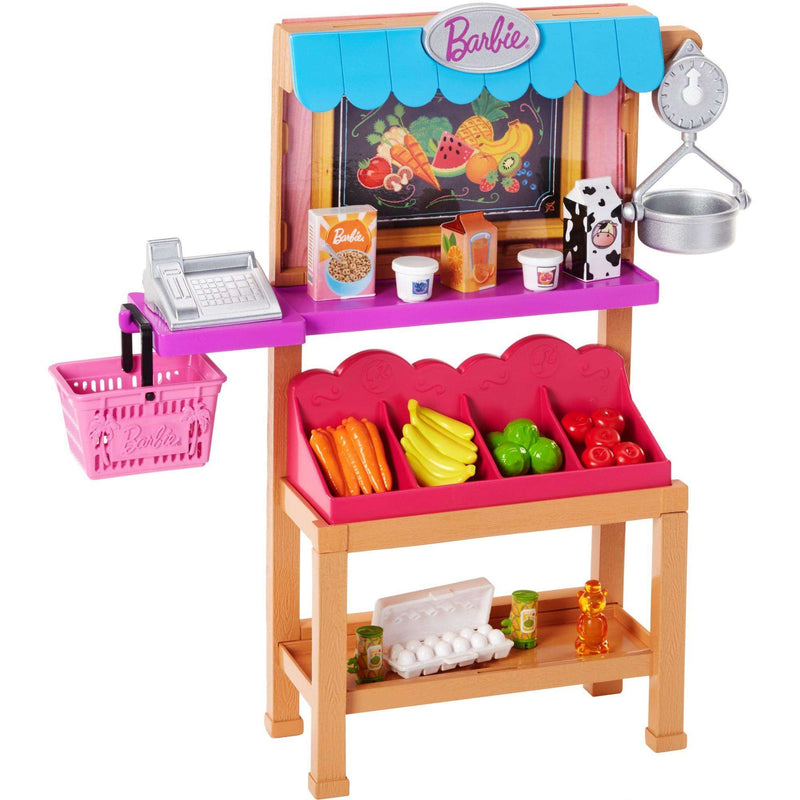 Barbie Careers Grocery Supermarket Register Food Stand Playset
