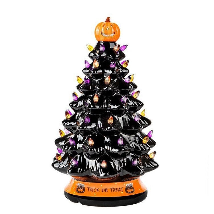 Hand-Painted Ceramic Halloween Tree Home Decoration