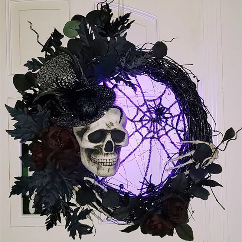 LED Halloween Door Wreath